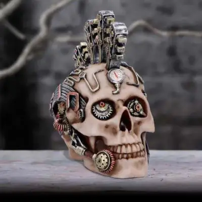 Figurine strike a chord steampunk skull fig